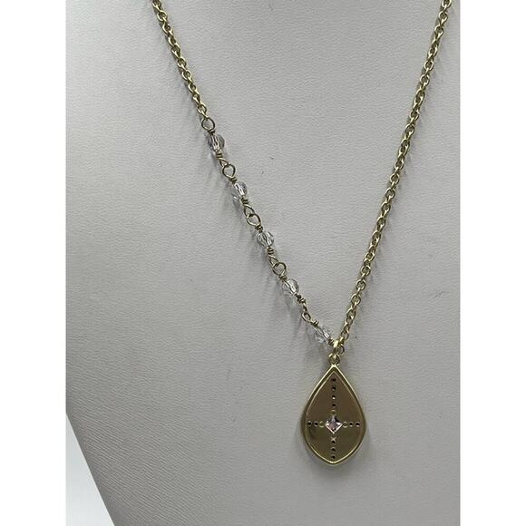 Silpada K & R Weekender Gold Plated Teardrop Crystal Accent necklace KRN0084 - Picture 4 of 15